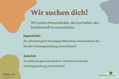 Mitarbeiter*innen gesucht | Familientreff Wittenau