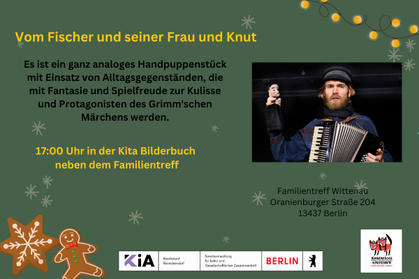 Wintermarkt im Familientreff (Weihnachten,Bastelangebote,Leckereien,Puppenspiel,Wintermarkt) | Familientreff Wittenau