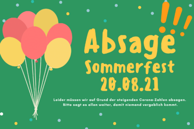 Absage Sommerfest 2021 | Familientreff Wittenau